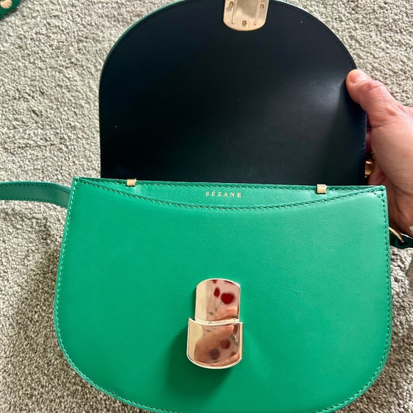 NWT Sezane Claude Sac in Smooth Green - Picture 2 of 7